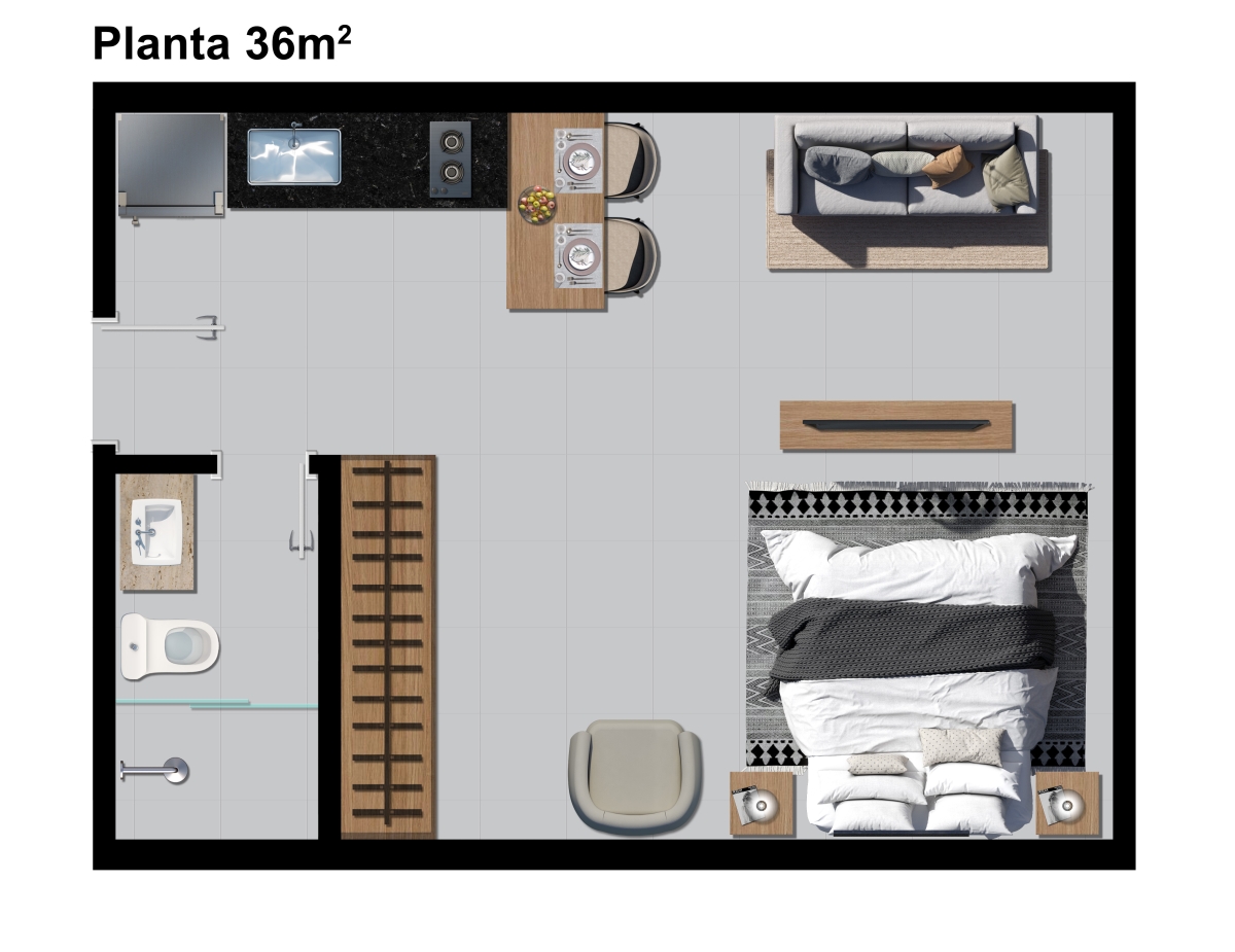 Planta 36 m²