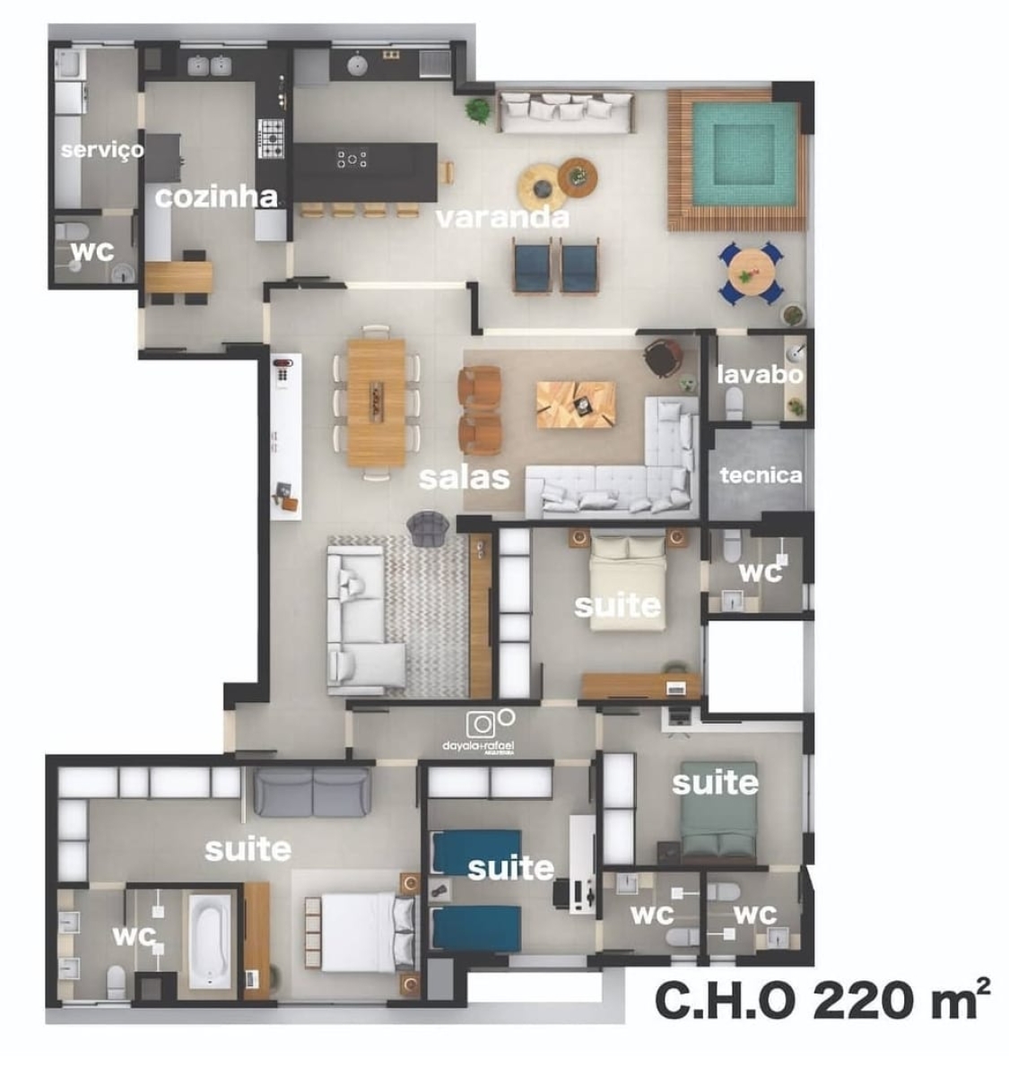 4 Suítes - 220 m²