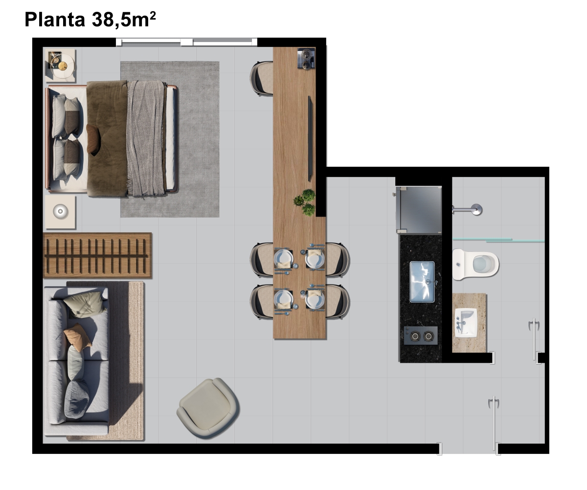 Planta 38 m²