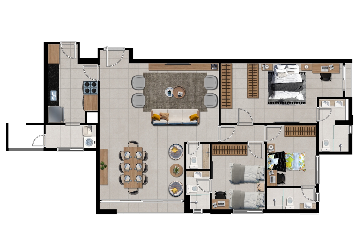 139,5 m² - 3 Suítes